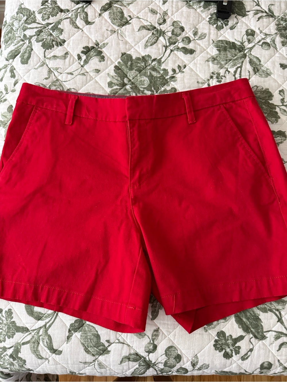 Tommy Hilfiger Red Women's Casual Shorts - Classic Mid-Rise Style